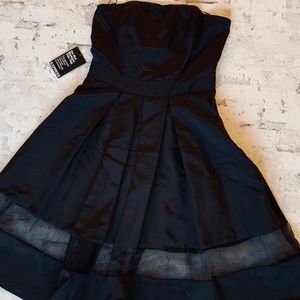 EXPRESS Long Black Strapless Dress NWTO